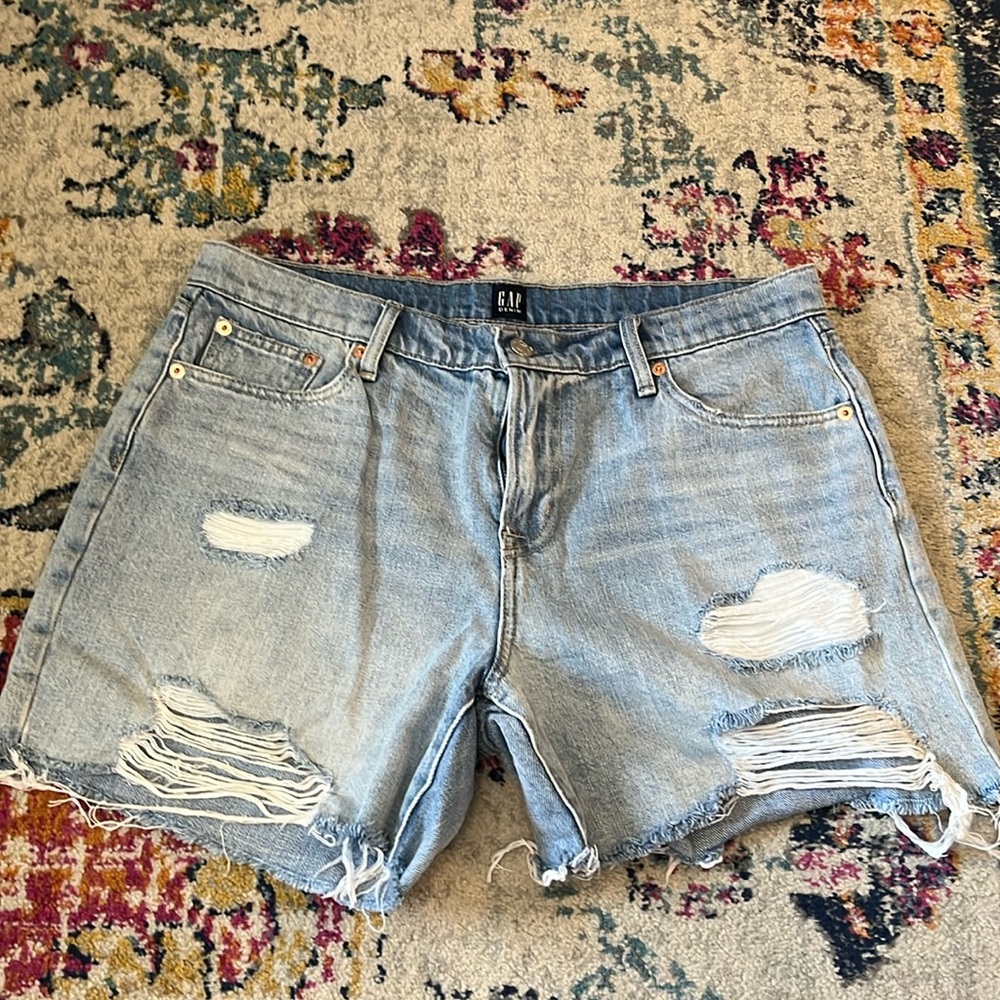 Gap denim ripped up jean shorts